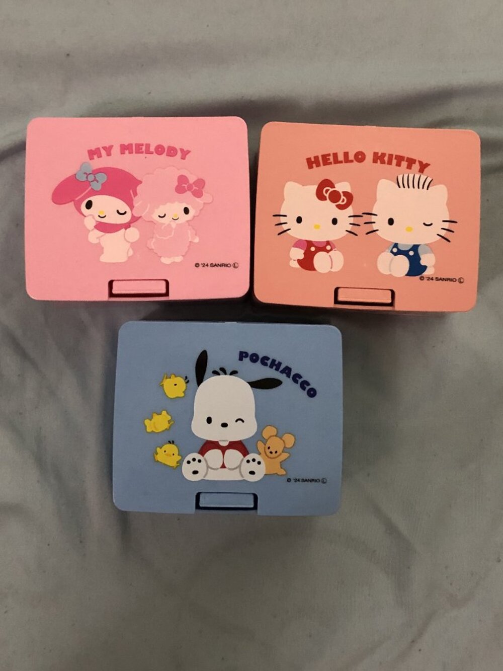Set of 3 Sanrio One Touch Accessory Cases